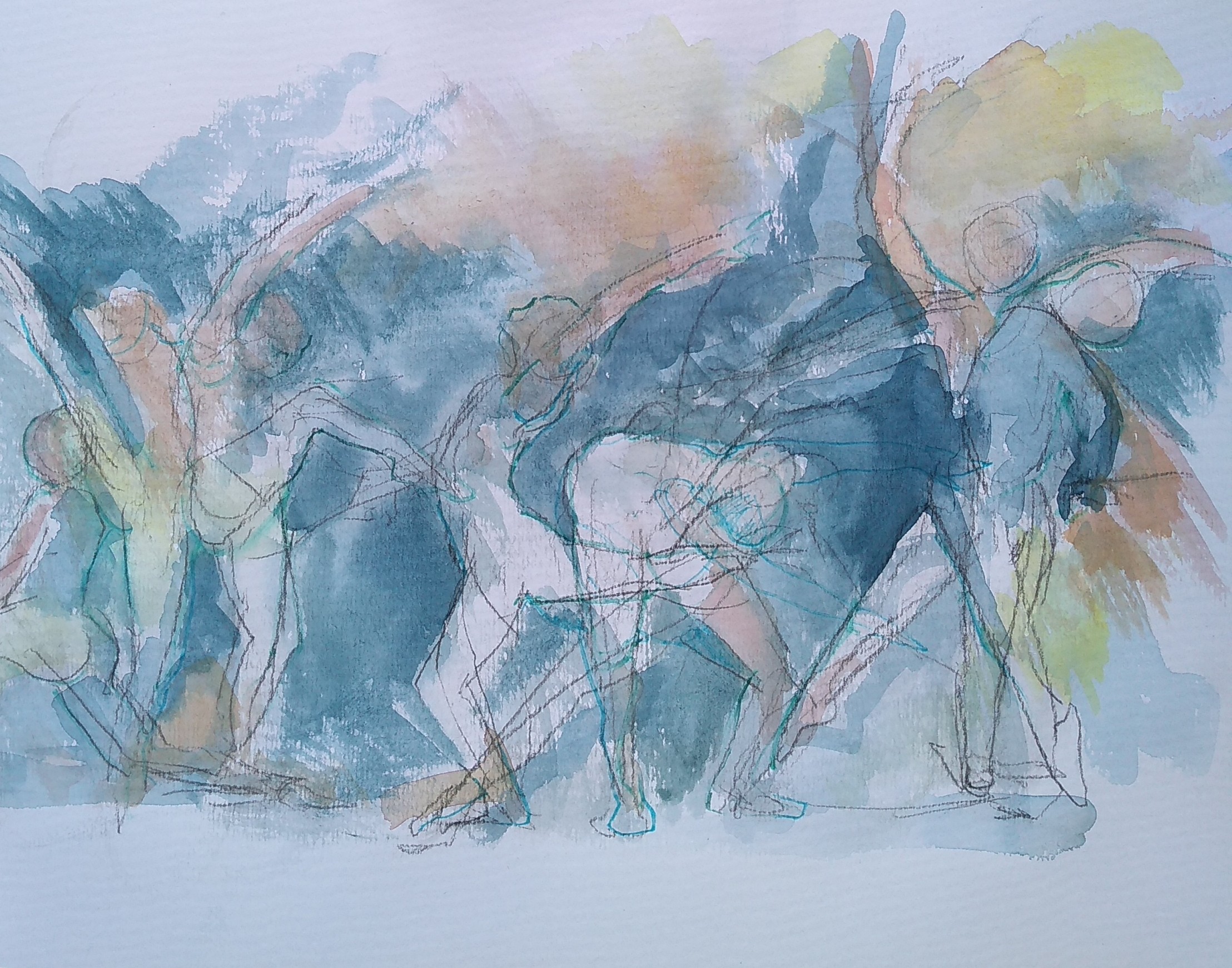 Dancer sketches by Anna Polya - Sherman Theatre Cardiff 2022