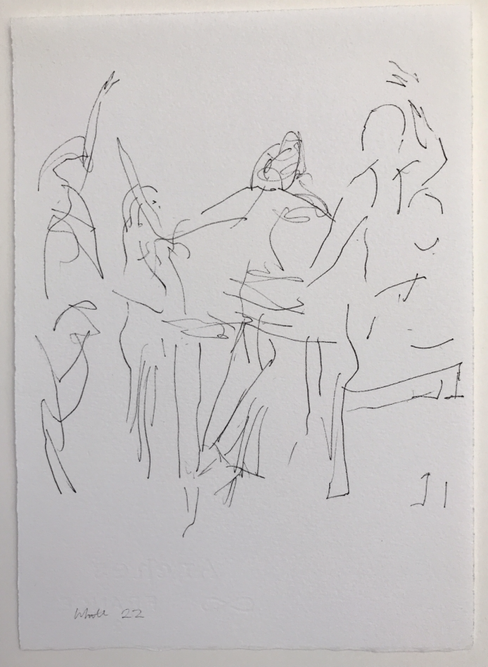 Dancer sketch Steve White,Theatre Severn, Shrewsbury 2022