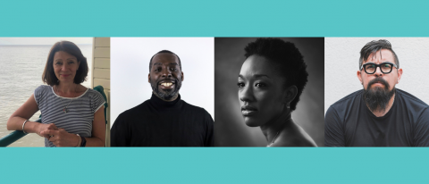header image of four new board members Cath, Martin, Krystal and Tupac