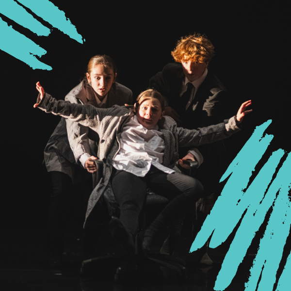 young dancers in business suits