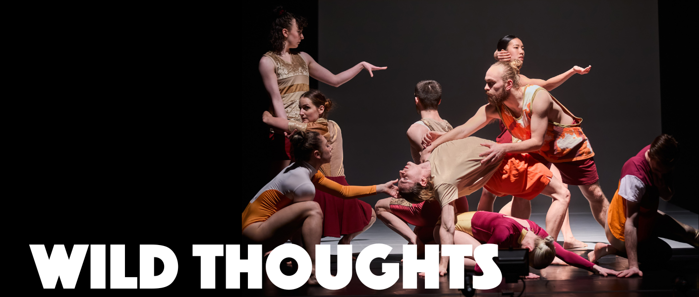 dancers pose athletically in red and orange sports wear 