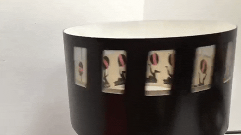 Gif of a zoetrope in action