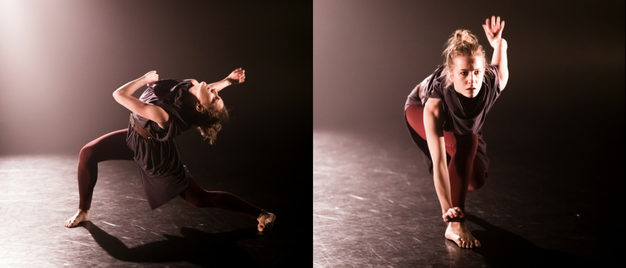2 images, Julia and Nikita dancing individually