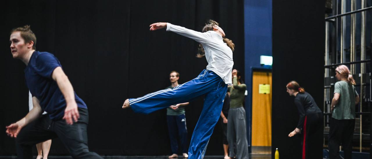 Dancer in mid air